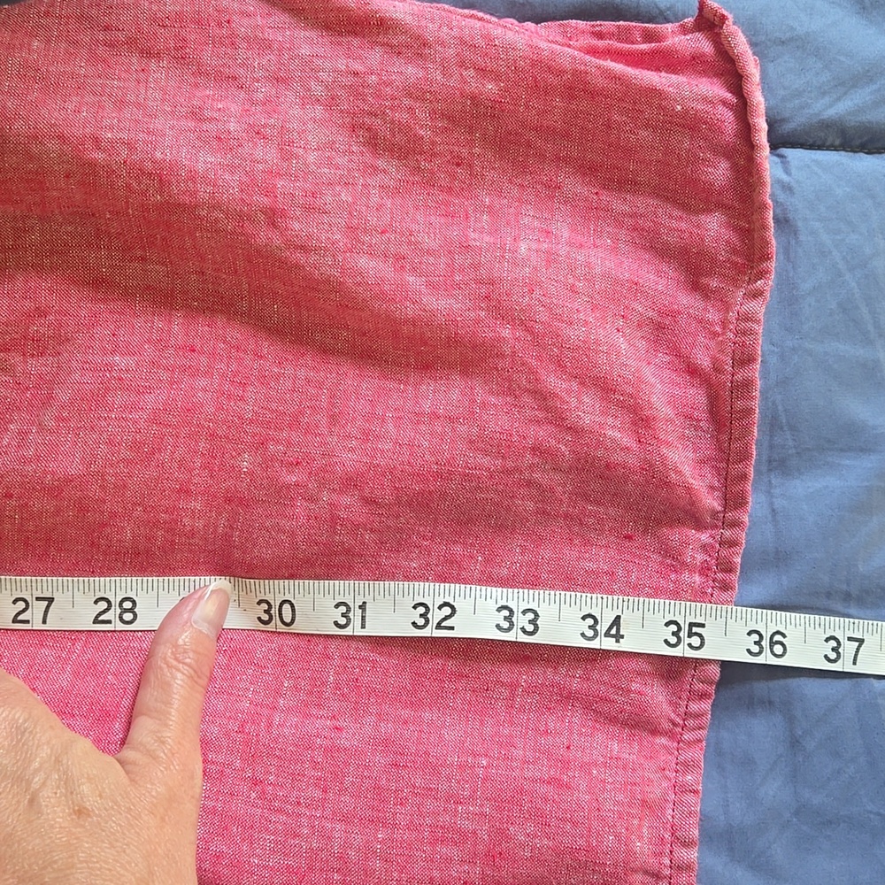 Chico's Linen Lightweight Jacket Size 4 Light Red/Pink - Picture 7 of 7